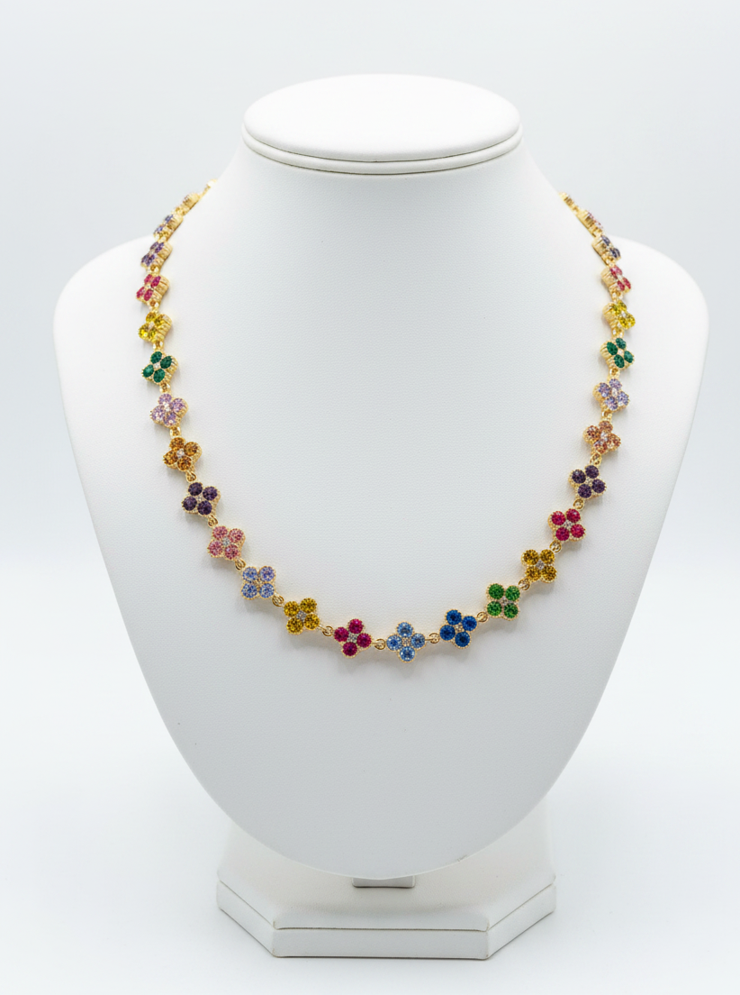 Collier trèfle à quatre feuilles
