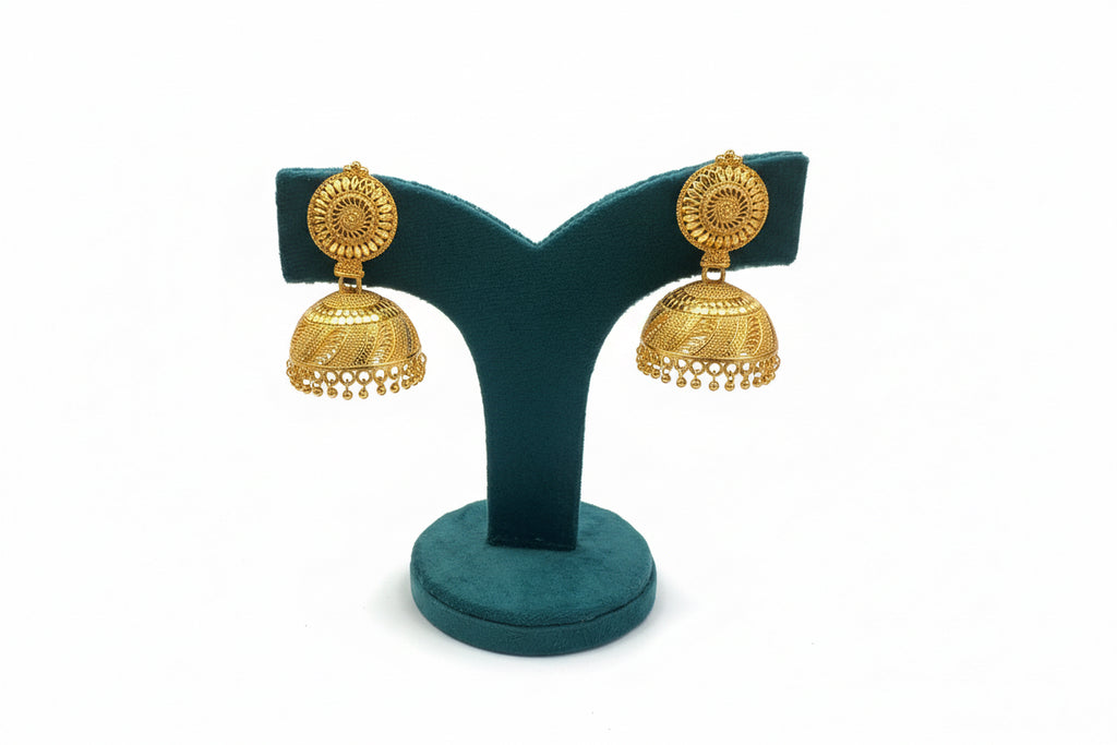 Boucles d'Oreilles Jhumka "Grand Éclat"