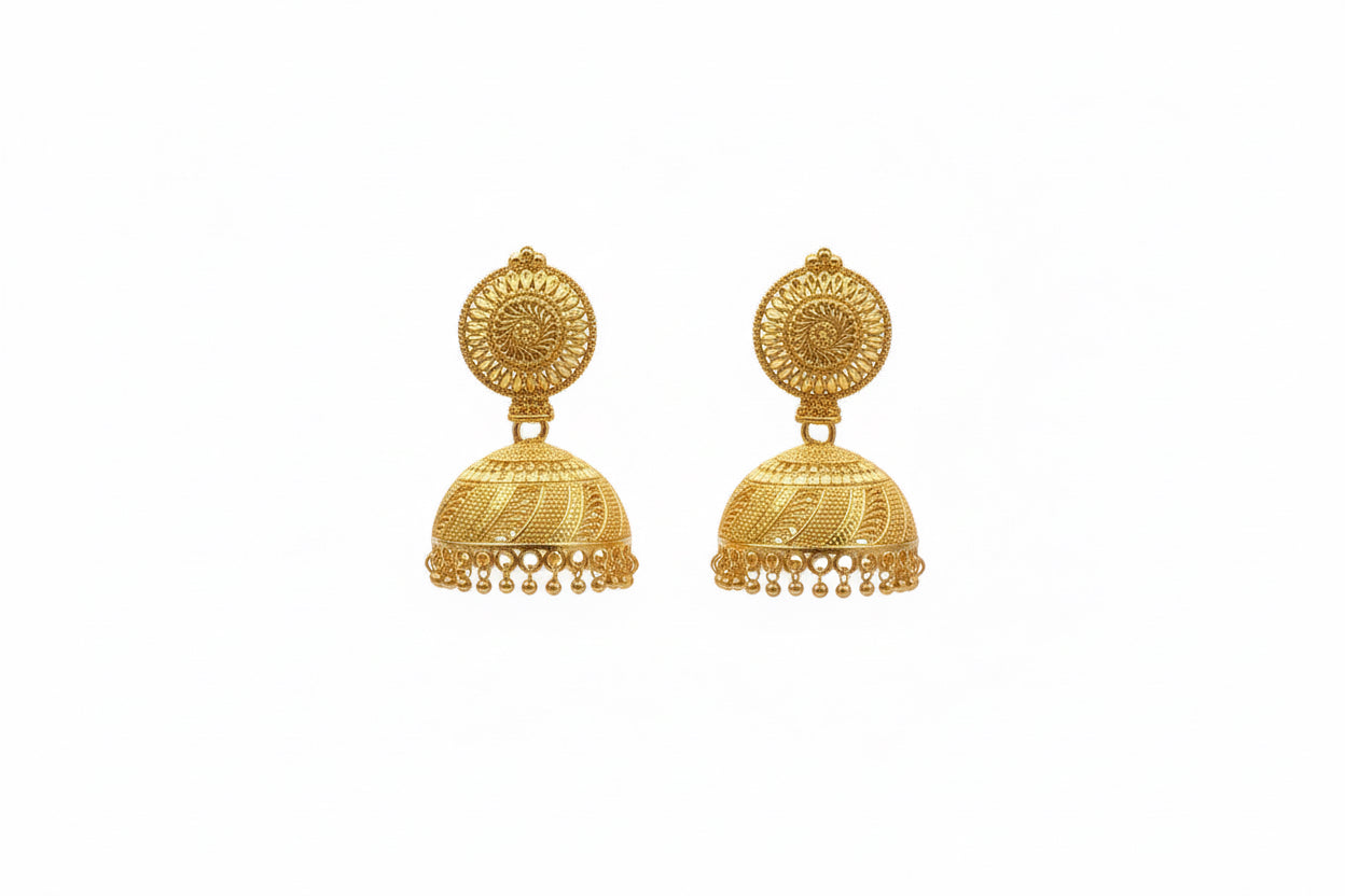 Boucles d'Oreilles Jhumka "Grand Éclat"